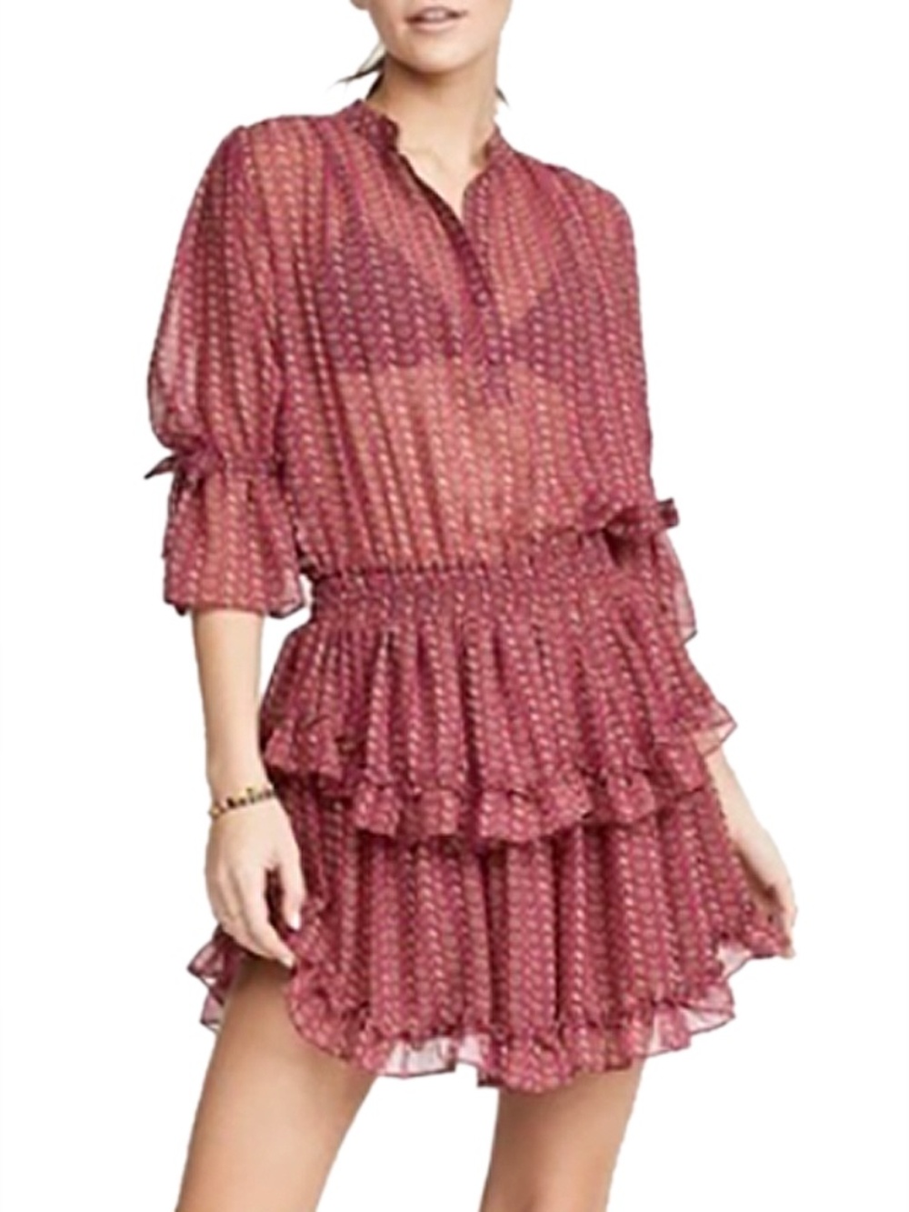 MISA Los Angeles Inge Ruffle Mini Dress